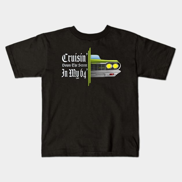 CRUSIN' DOWN THE STREET Kids T-Shirt by RMFD ART